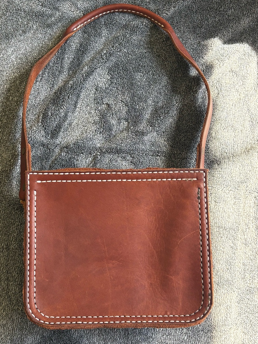 Brown Leather Clutch Bag - Picture 2 of 6